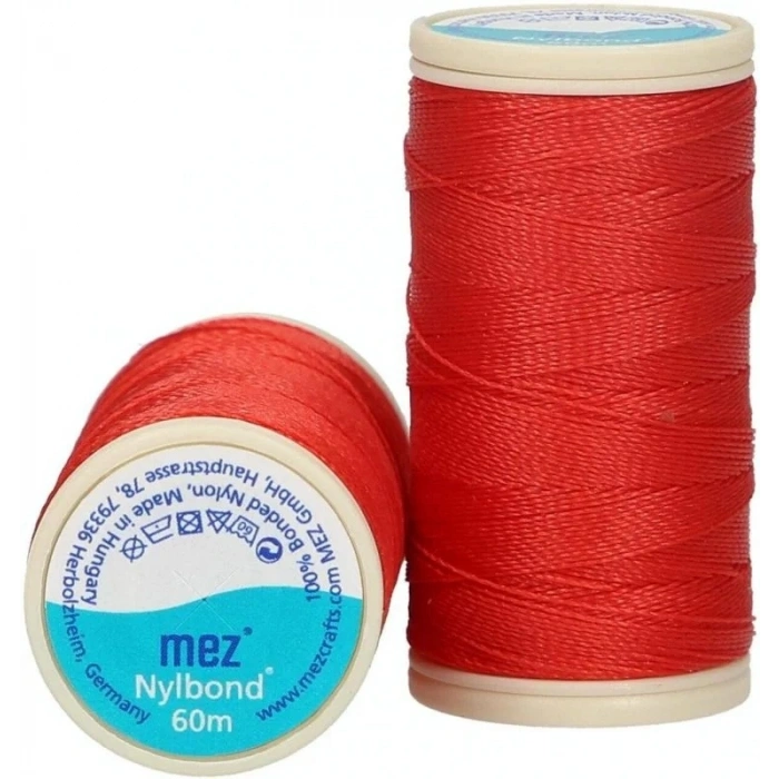 No : 8630 Nar Çiçeği Kırmızı Nylbond Boncuk İpleri