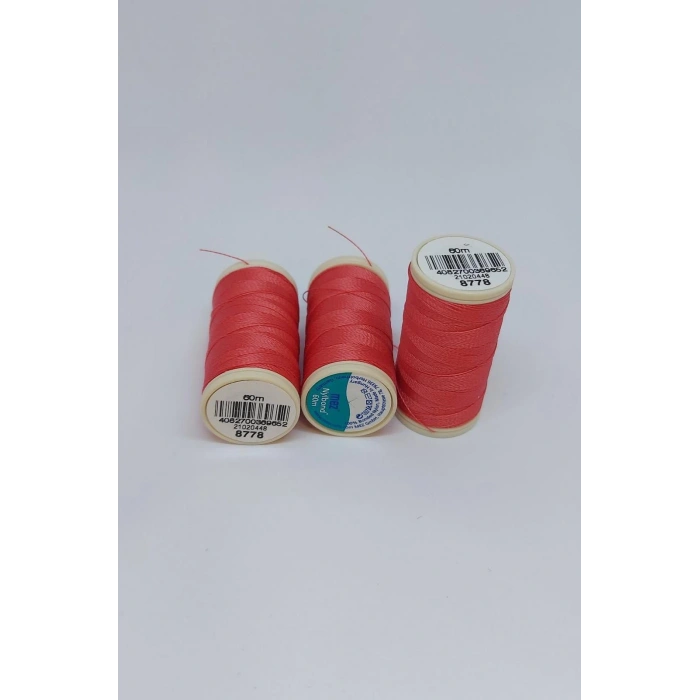 No : 8778 Gül Pembe Nylbond Boncuk İpleri