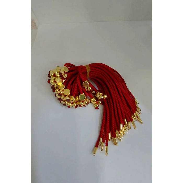 Opak Koyu Kırmızı Koton İp Asansör Kapama