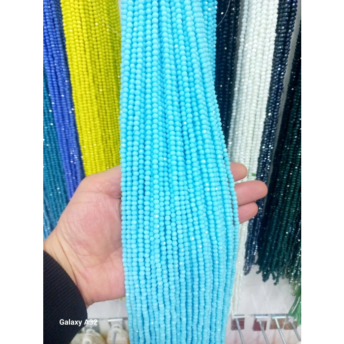 Parlak Bebe Mavisi Kristaller , 4 mm