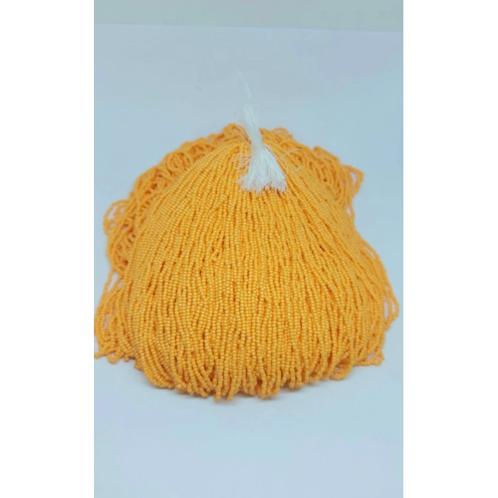 Parlak Kabak Turuncusu Kum Boncuk (12 dal),1 Dizi