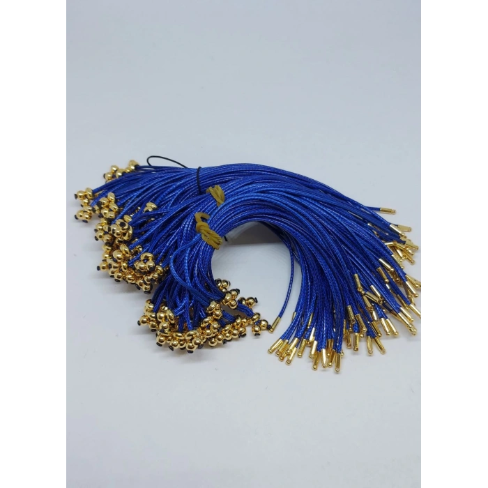 Parlak Saks Mavisi Asansör Kapama (Kore Derisinden ) Altın Başlıklı