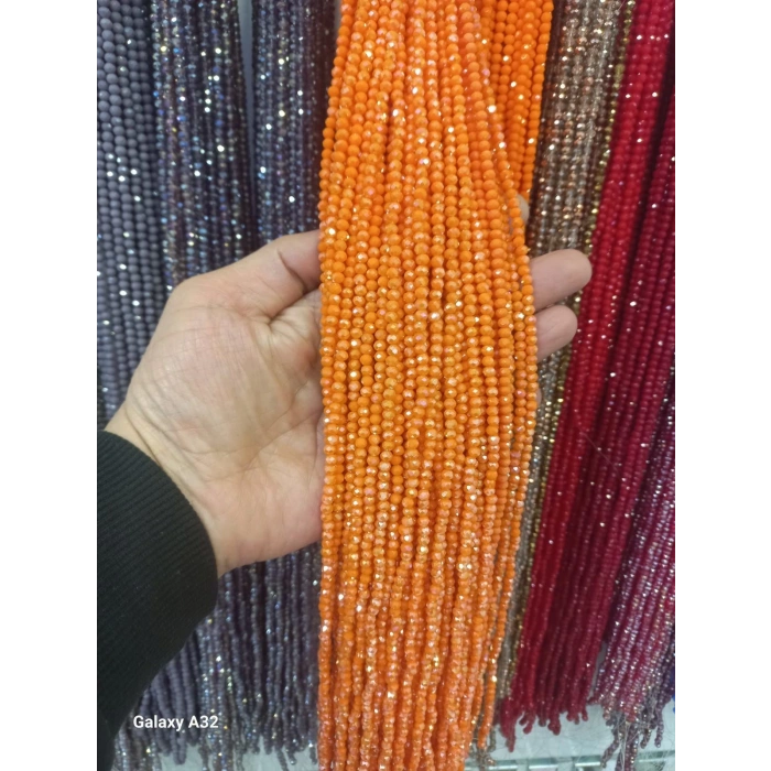 Parlak Turuncu Kristaller , 4 mm