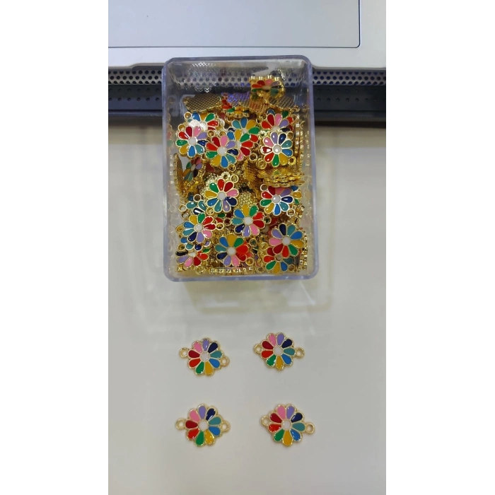 Rengarenk Çiçek, Çift Kulplu, Mineli Ara Aparat