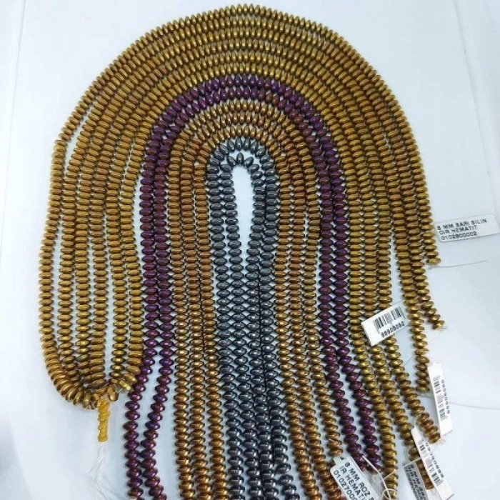 Rondela Hematitler 8 mm