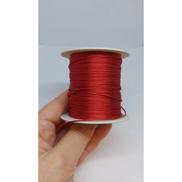 Şarap Rengi Paraşüt İpleri, 1 mm , 1 metre