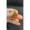 Doğaltaş Kalp Şeklinde Kolye Ucu, Çelik Çerçeveli , 25 mm