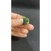 Doğaltaş Kalp Şeklinde Kolye Ucu, Çelik Çerçeveli , 25 mm