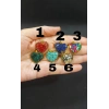 Doğaltaş Kalp Şeklinde Kolye Ucu, Çelik Çerçeveli , 25 mm
