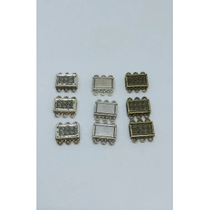 3 Halkalı Kitap Kapama, Gümüş ve Bronz Kaplama Mıknatıs Kapama 1.5 cm