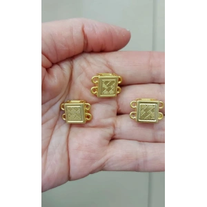 3 Halkalı Kitap Kapama, Mat Altın Mıknatıs Kapama 1.5 cm