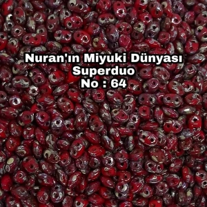 No : 64 Picasso Koyu Kırmızı Superduo
