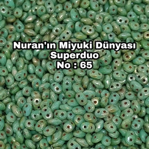 No : 65 , Altın Işıltılı Turkuaz Yeşil , Superduo