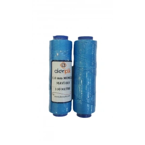 Aker Mumlu İp, Mavi 003, 1 mm , 100 metre