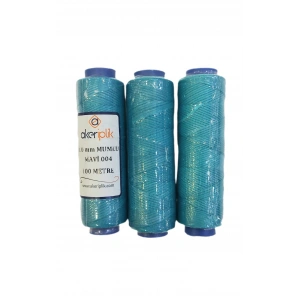 Aker Turkuaz Mavi Mumlu İp, 1 mm , 100 metre