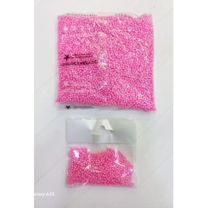 8 mm Dökme Kum Boncuklar, Pembe, 25 Gram