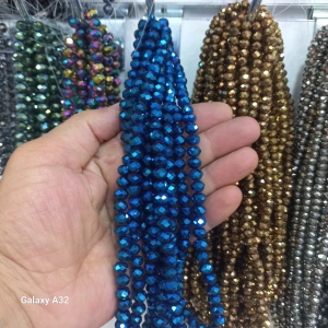 8 mm Parlak Saks Mavi Kristaller