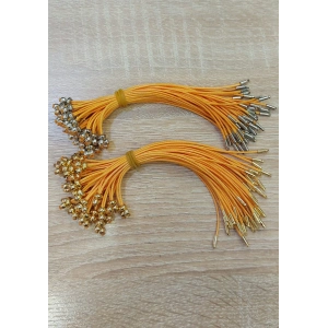 Açık Turuncu Asansör Kapama (Kore Derisinden ) Altın Başlıklı