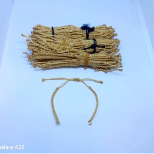 Altın Rengi Makrome Bileklik Asansör Kapamalar