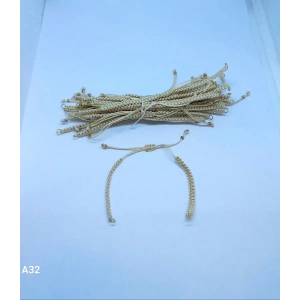 Ekru Makrome Bileklik Asansör Kapamalar