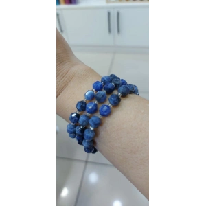 Fasetli Sodalit Lastikli Bileklikler