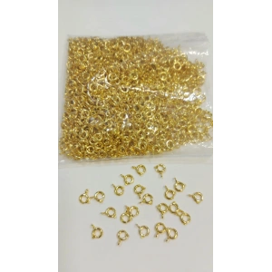 Fermuar Kilit (6 mm) , Altın renk , 3 adet