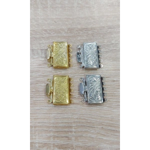 İç İçe Geçmeli , 5 Halkalı , Altın ve Gümüş Kapamalar (2 cm)