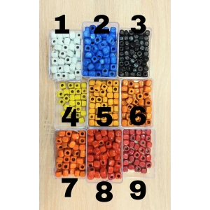 Kare Düz Cam Boncuklar , El Yapımı , Bodrum Boncuğu