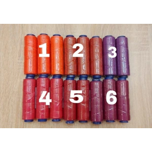 Kırmızı - Pembe Tonları Mumlu İpler , 1 mm, 1 Metre