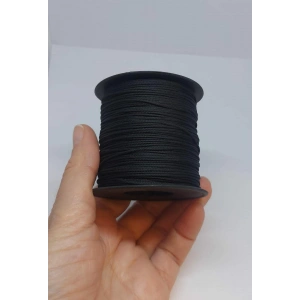 Mat Siyah Paraşüt İpleri, 1 mm , 100 metre, Türk Malı