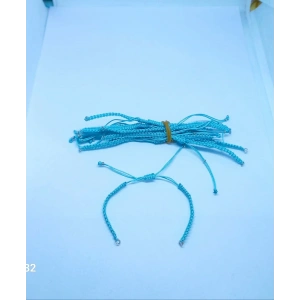 Turkuaz Makrome Bileklik Asansör Kapamalar