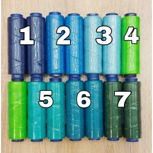 Mavi - Yeşil Tonları, Mumlu İpler , 100 metre , 1 mm