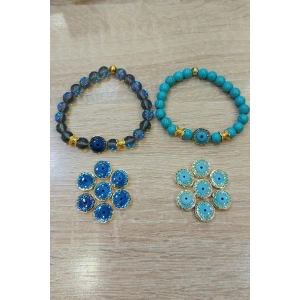 Mineli Göz Boncuklar , Yassı