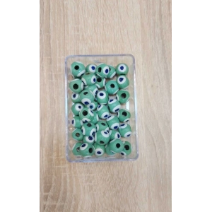 Mint Yeşili Küre Karagözler, Bodrum Boncukları