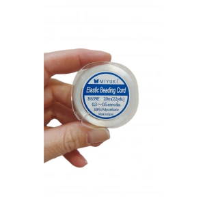 Miyuki Elastic Beading Cord / Orjinal Miyuki Lastik Misina , (20 metre , 0.3 - 0.5 mm)
