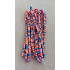 Neon Turuncu - Saks Mavisi Karışık Fimolar