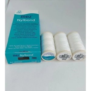 No : 2000 Beyaz Nylbond Boncuk İpleri
