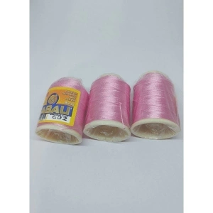 No : 602 YABALI Açık Pembe Polyester Dikiş Dantel Nakış İpleri 20 gram