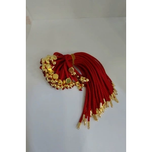 Opak Koyu Kırmızı Koton İp Asansör Kapama