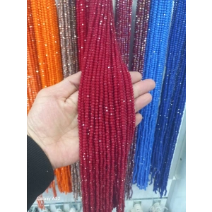 Opak Koyu Kırmızı Kristaller , 4 mm