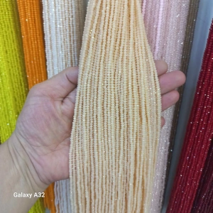 Opak Koyu Krem Kristaller, 2 mm