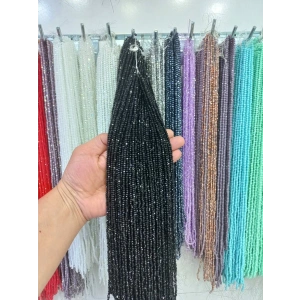 Parlak Siyah Kristaller, 3 mm