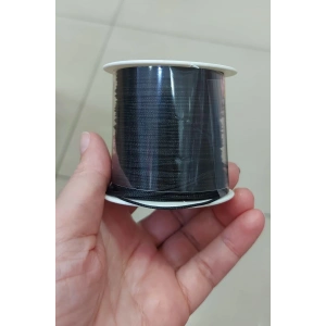 Parlak Siyah Paraşüt İpleri, 1 mm , 100 metre, Türk Malı