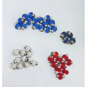 Renkli Taşlı Mıknatıs Kapamalar 6 mm