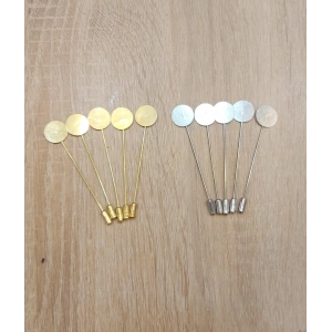 Saplı Broş İğneleri , Altın ve Gümüş