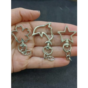 Şekilli Gümüş (Rodyum) Kaplama Anahtarlıklar