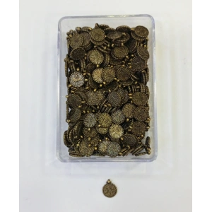 10 mm, Tek Kulplu, Antik Yeşil Tuğralar, 5 adet