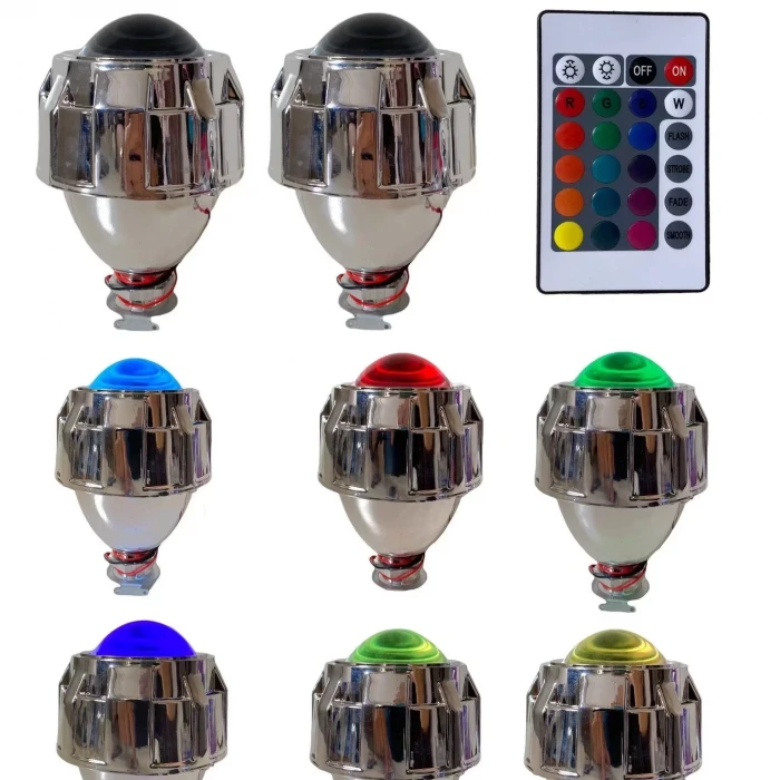 2.5 İNÇ DÜZ Bİ-XENON MERCEK RGB ŞEYTAN GÖZ
