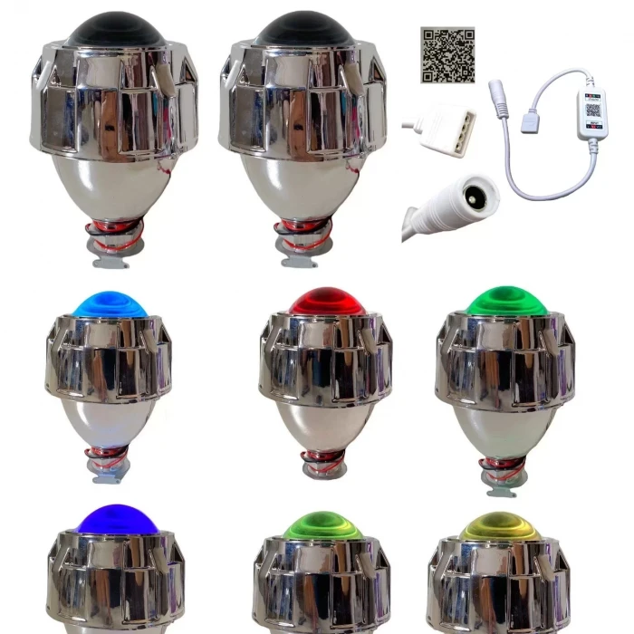 2.5 İNÇ DÜZ Bİ-XENON MERCEK RGB ŞEYTAN GÖZ BT