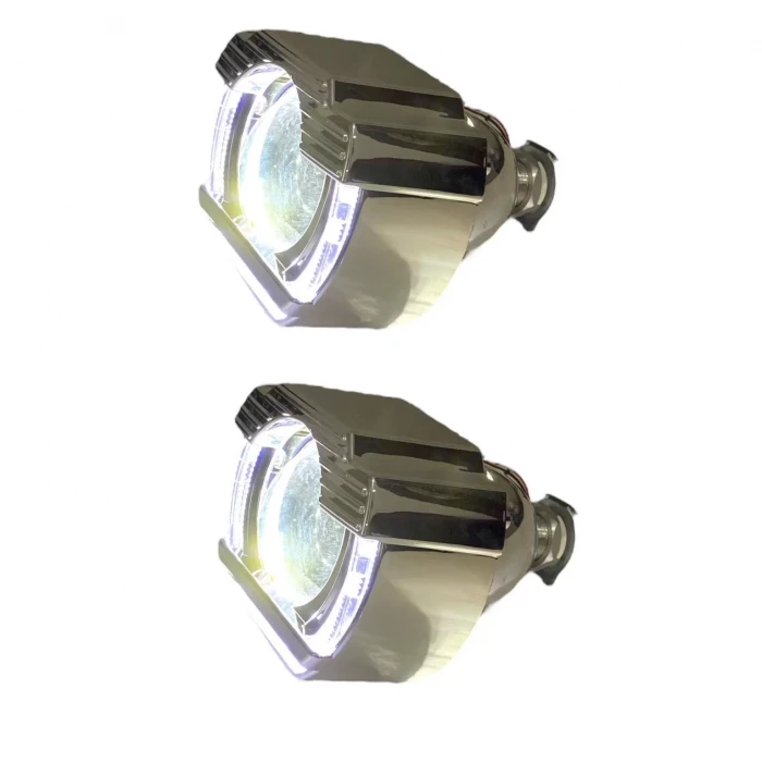 2.5 İNÇ KESİK U Bİ-XENON MERCEK BEYAZ ANGEL + BEYAZ ŞEYTAN GÖZ